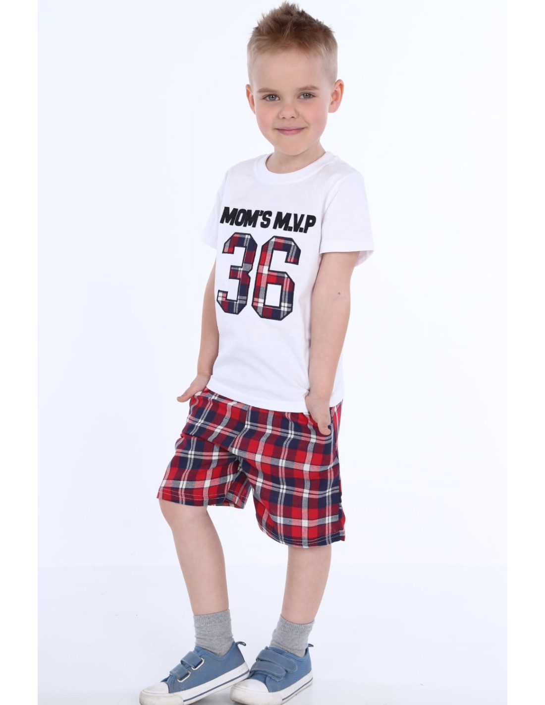 Boys\' white set NDZ4485 - Online store - Boutique